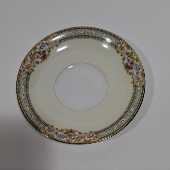 Noritake Lynbrook Floral Gold Trim Vintage Replacement Saucer 5.50 Inches - Picture 1 of 8